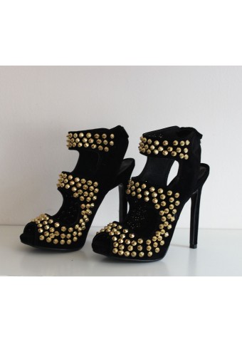 ZANOTTİ TARZI ZIMBALI SİYAH SÜET AYAKKABI
