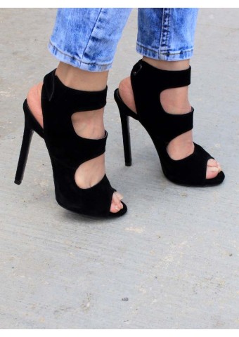 ZANOTTİ TARZI SİYAH SÜET AYAKKABI