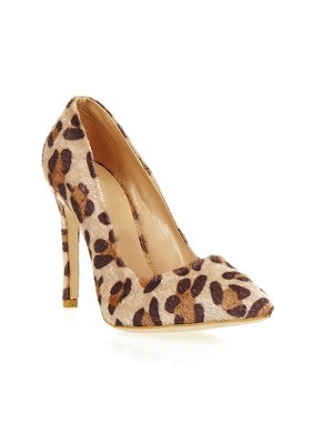 Leopar Süet Stiletto